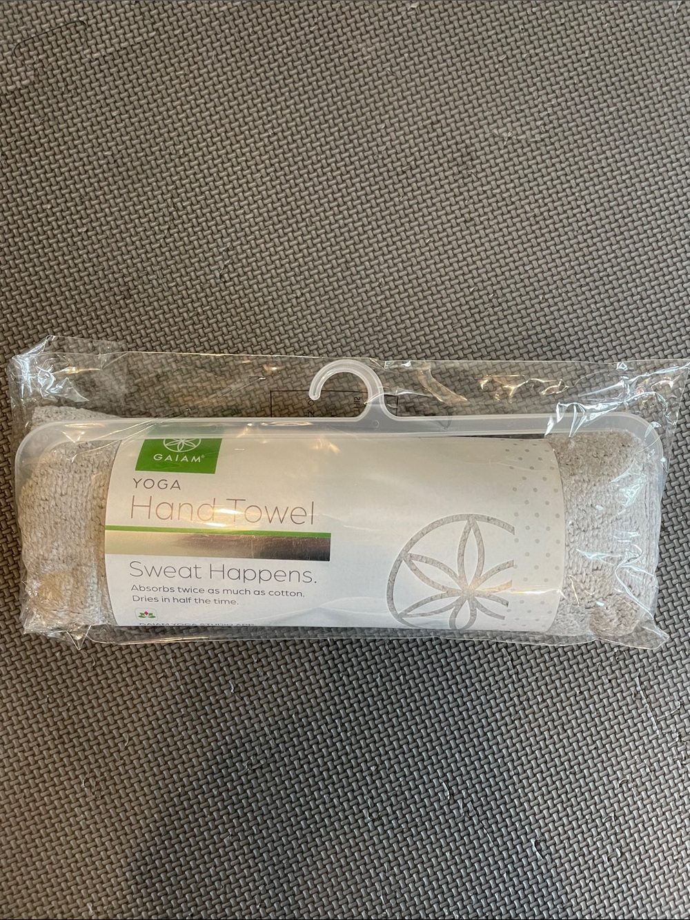 GAIAM Gray Yoga Towel Absorbent 20”x30” fitness